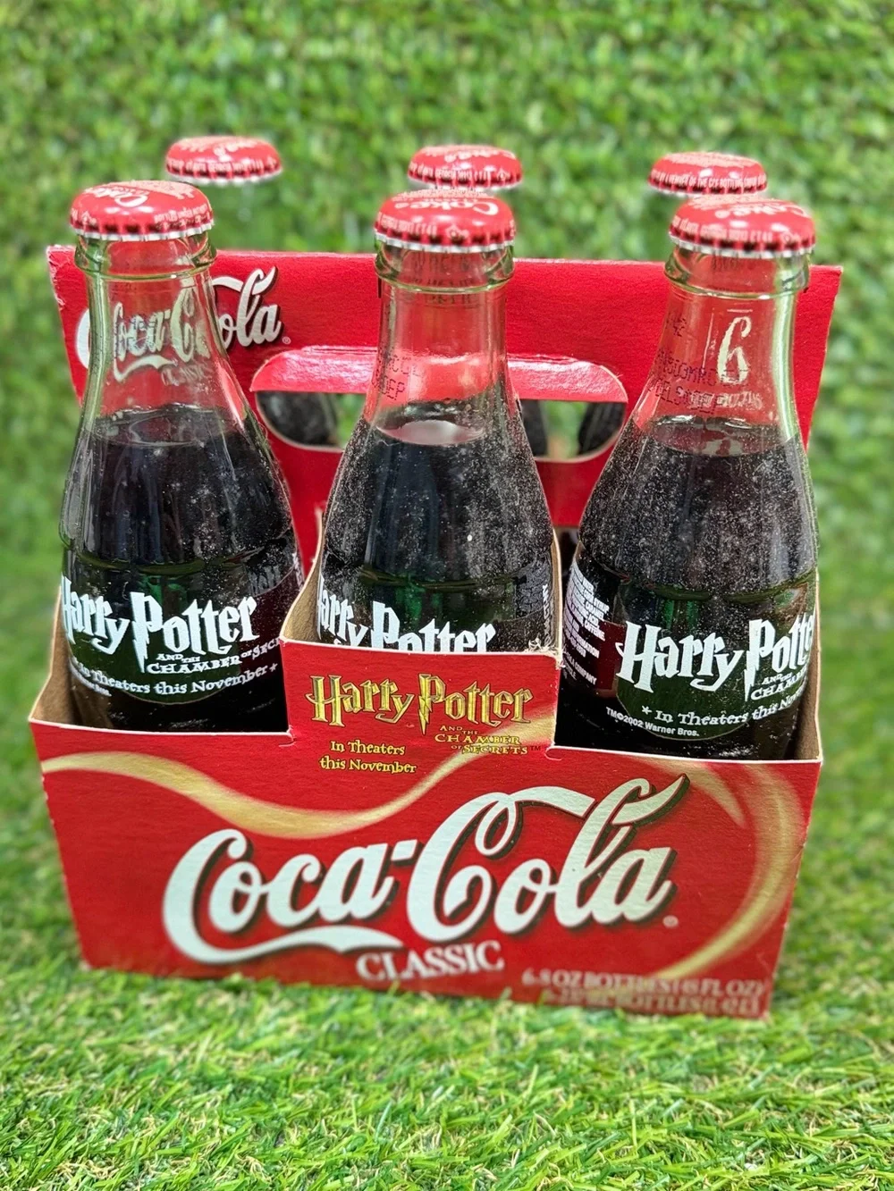 Vintage HARRY POTTER  6 PK 8oz COCA-COLA BOTTLES UNOPENED